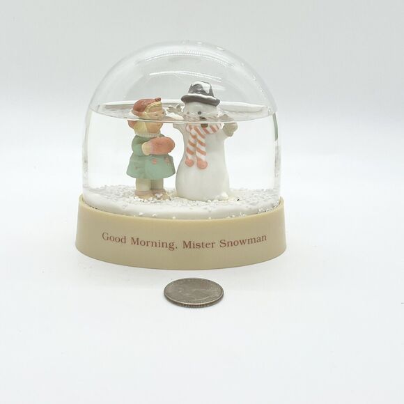Memories of Yesterday "Good Morning, Mister Snowman!" 1990 Enesco Waterdome - Picture 1 of 5